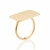 513503 - Anel Rommanel skinny folheado a ouro chapa lisa retangular na internet