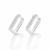 820250 Brinco Rommanel de prata argola quadrada com zircônias - comprar online