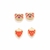 527469 - Kit brincos Rommanel folheados a ouro urso Lotso e morango com resina na internet
