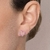 820247 - Brinco Rommanel de prata coração com zircônias rubis - Luxury Joias