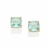 527358 - Brinco Rommanel solitário folheado a ouro quadrado com cristal azul - comprar online