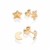 527451 - Kit brinco lua e estrela banhado a ouro 18k
