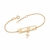 552176 - Pulseira Rommanel folheada a ouro porque Ele vive e cruz com zircônias - comprar online