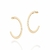 527369 - Brinco Rommanel folheado a ouro meia argola abaulada - comprar online