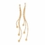 527408 - Brinco pêndulo banhado a ouro 18k com esferas - comprar online