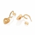 527470 - Brinco meia argola torcida com chapéu wood banhado a ouro 18k - comprar online