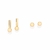 527435 - Kit brinco palito banhado a ouro 18k com esferas - comprar online
