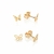 527367 - Kit brinco borboletas banhado a ouro 18k