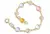 550675 - Pulseira banhada a ouro 18k com flores coloridas - comprar online