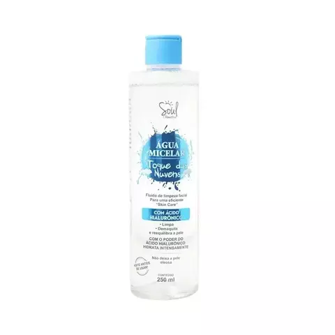 Água Micelar Ácido Hialurônico Toque das Nuvens Soul Cosméticos Limpeza Facial 120ml