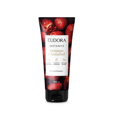 Creme de Massagem Instance Morango Irresistível 180ml Eudora