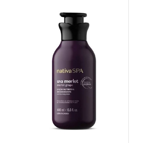 Loção Hidratante Desodorante Corporal Nativa SPA Uva Merlot 400ml O Boticário