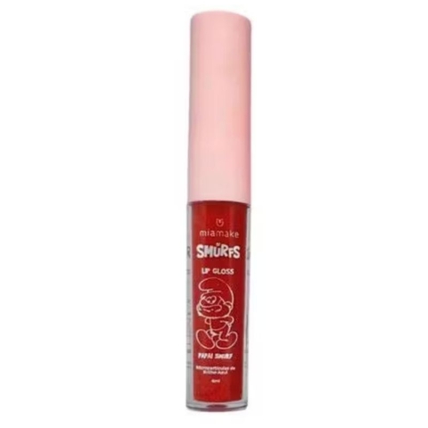 Lip Gloss Smurfs Brilho Glow Mia Make Cor Papai Smurf - Vermelho