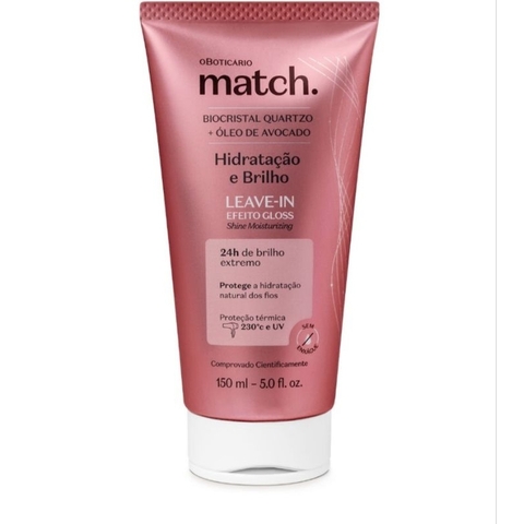Leave-in Efeito Gloss Hidratação e Brilho Match O Boticário 150ml