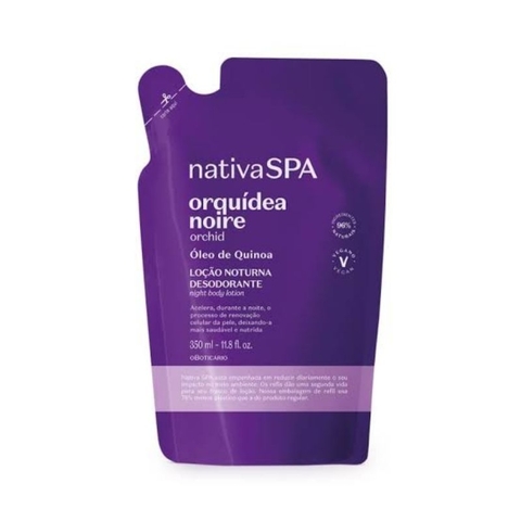 Refil Loção Desodorante Hidratante Corporal Nativa SPA Orquídea Noire 350ml O Boticário