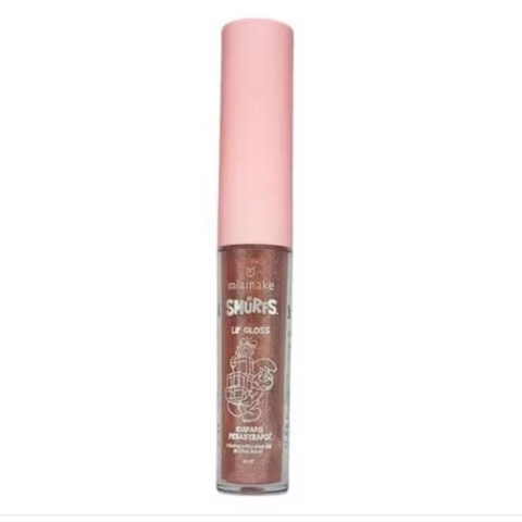 Lip Gloss Smurfs Brilho Glow Mia Make Cor Cuidado Desastrado - Marrom