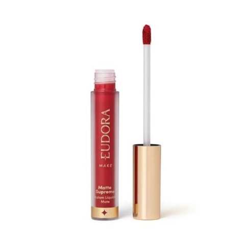 Batom Líquido Matte Supreme Vermelho Âmbar Eudora 4,0ml