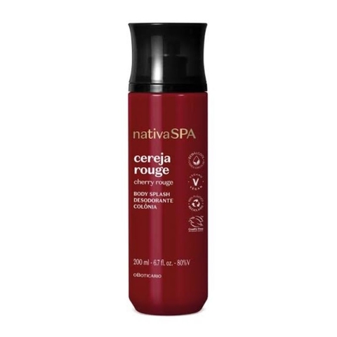 Body Splash Desodorante Colônia Cereja Rouge Nativa SPA 200ml
