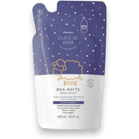 Refil Loção Desodorante Hidratante Corporal Cuide-se Bem Boa Noite 400ml O Boticário