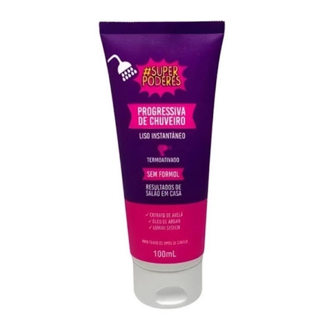 Progressiva de Chuveiro Sem Formol Super Poderes Cabelo Liso Instantâneo 100ml