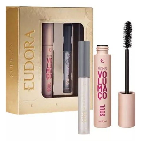 Kit Presente Soul Gloss Labial Incolor 5,2ml + Máscara de Cílios Bomb Volumaço 10g Eudora