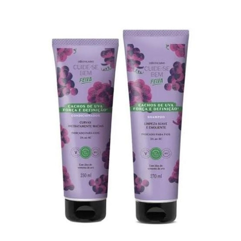 Combo Cuide-se Bem Cachos de Uva: Shampoo 270ml + Condicionador 250ml O Boticário
