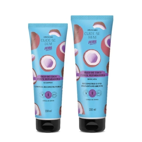 Combo Cuide-se Bem Feira Óleo de Coco: Shampoo 230ml + Máscara Capilar 250ml O Boticário