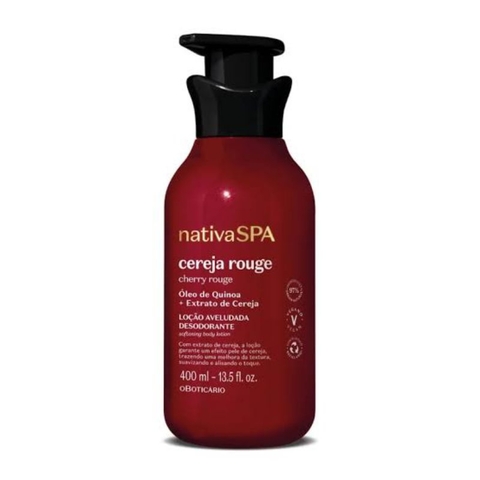 Loção Aveludada Desodorante Corporal Nativa SPA Cereja Rouge 400ml O Boticário
