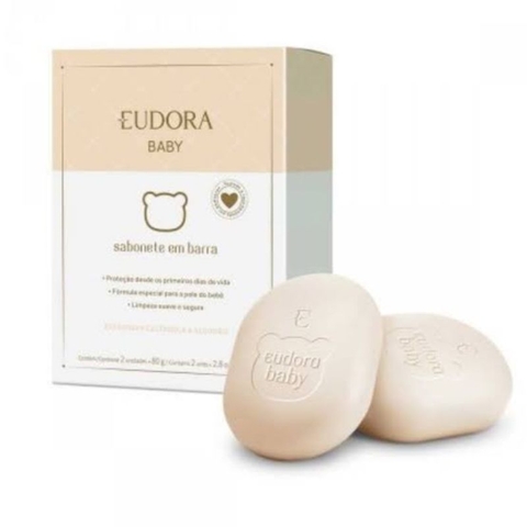 Sabonete em Barra Eudora Baby c/ 02 unidades 80g