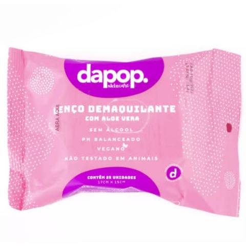 Lenços Demaquilantes Aloe Vera Dapop 25 Unidades