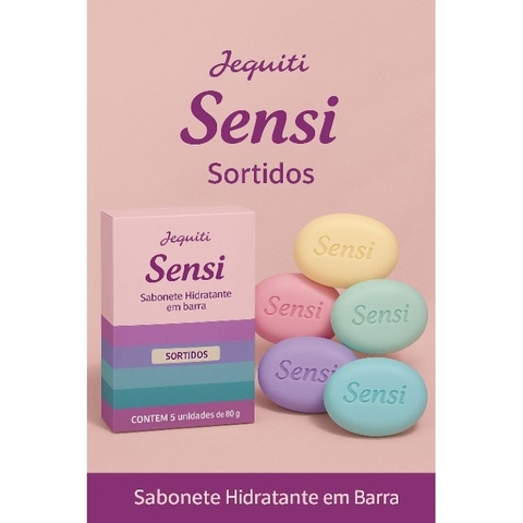 Sabonete Hidratante em Barra Jequiti Sensi Sortidos - 5 Unidades de 80g