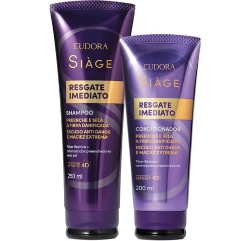 Combo Siàge Resgate Imediato: Shampoo 250ml + Condicionador 200ml Eudora