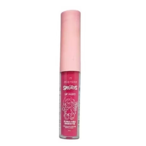 Lip Gloss Smurfs Brilho Glow Mia Make Cor Flores para Smurfette - Rosa