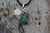 Dije De Turquesa Montada En Plata Ley .925 C Collar De Piel. - comprar en línea