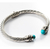 Image of Brazalete Tipo Yurman De Plata Con Turquesas Para Hombre