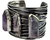 Brazalete Corrugado De Plata 925 Con Amatistas - online store