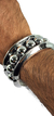 Image of Brazalete De Casquillas De Plata 925 Para Hombre