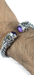 Brazalete De Cable De Plata Con Amatistas Tipo Yurman