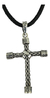 Dije De Cruz Tejida Tipo Bali De Plata Ley .925 Con Collar - buy online