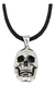 Dije De Calavera De Plata Ley .925 Con Collar De Piel