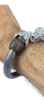 Brazalete De Piel Con Cabezas De Quetzalcoatl De Plata - buy online