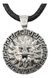 Dije De Quetzalcoatl De Plata 925 Con Grecas Y Collar