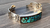 Pulsera De Grecas De Plata Con Placa De Ébano Y Turquesas on internet