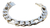Image of Pulsera Gruesa De Plata De Eslabones Tres Por Uno