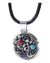 Imagen de Dije De Plata Nativo Americano Con Flores Hojas Y Piedras