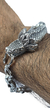 Pulsera De Quetzalcoatl De Plata Ley 925 Para Hombre - ARTESANOSMEX