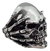 Anillo De Calavera Con Manos De Plata Ley .925