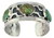 Brazalete De Plata Con Grecas Y Turquesas Verde Naturales