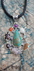Dije De Plata Ley .950 Adornado Con Piedras Naturales - online store