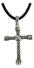 Dije De Cruz Tejida Tipo Bali De Plata Ley .925 Con Collar - ARTESANOSMEX
